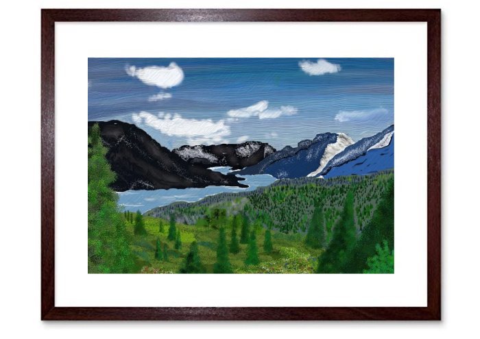 Fjord Mountains Landscape Water Europe Drawing